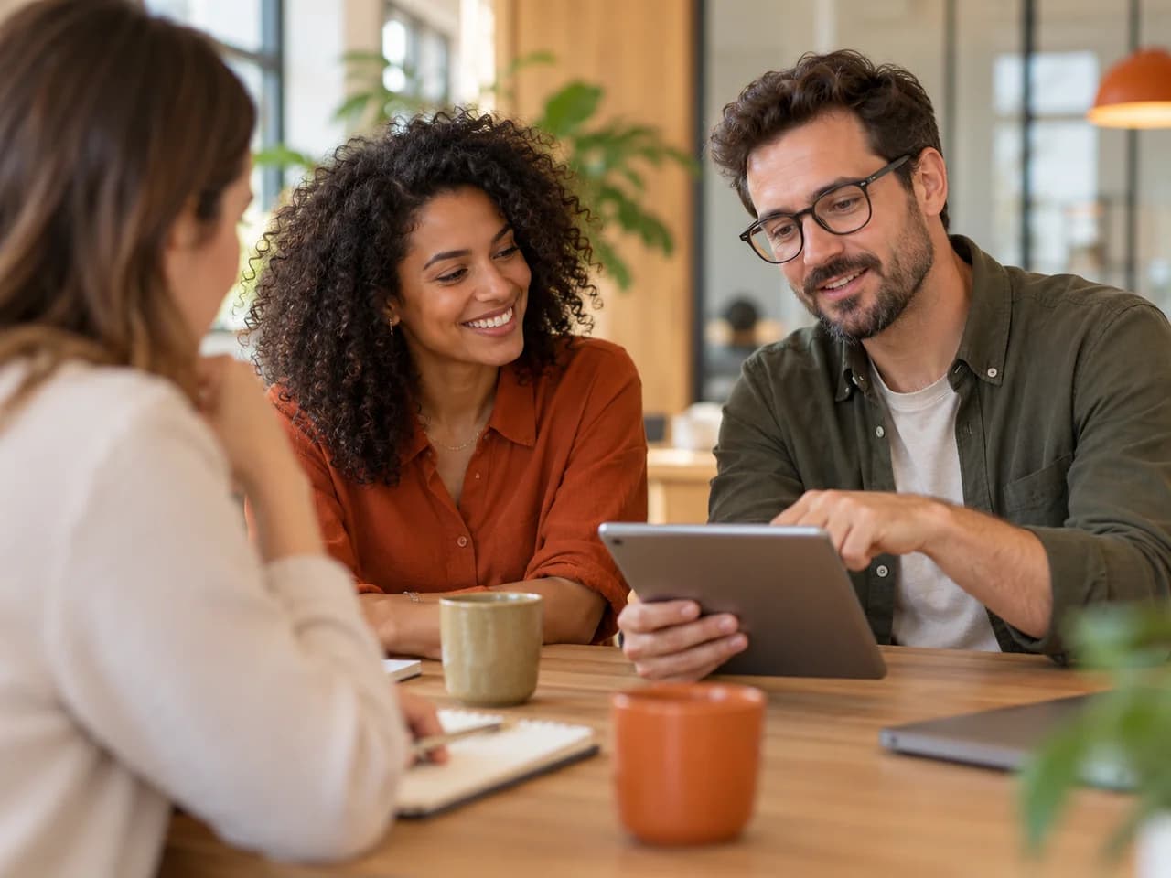 Zelfverzekerde kandidaat voor een sollicitatiegesprek